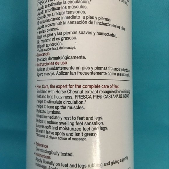 STANHOME FRESCA PIE CASTAÑA DE INDIAS HORSE CHESNUT TIRED FEET LEGS LOTION 300ml - Picture 5 of 5